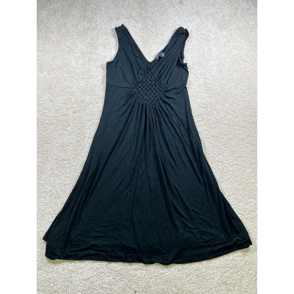 Banana Republic Dress Womens Small Sleeveless Braided Front‎ Boho V Neck Rayon